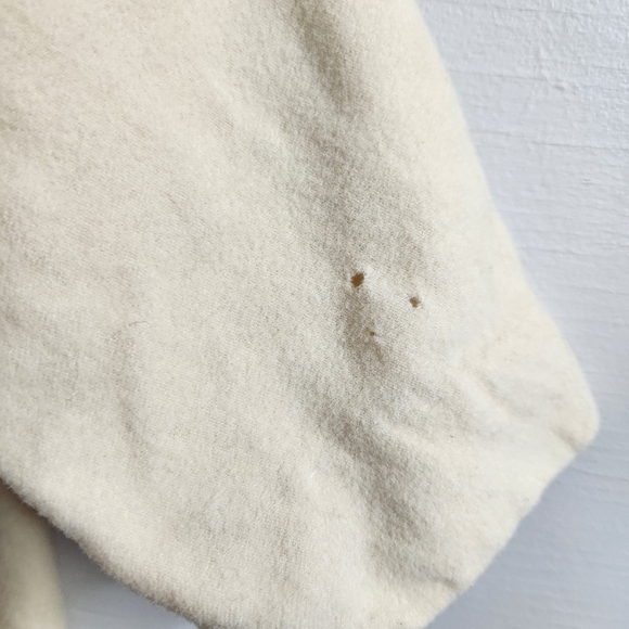 Vintage 1960s Beige Velvet Floral Embroidered Jacket Coat 60s Cottagecore mcm - Picture 4 of 9